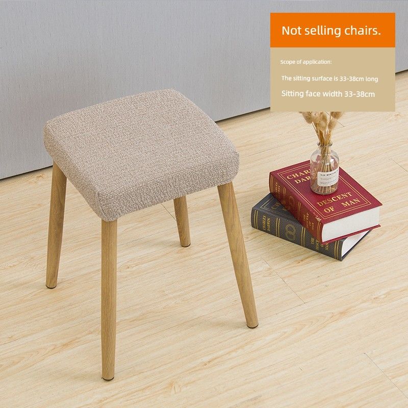 

Для дома Квадратный табурет для обувания Низкий табурет Подушка Тканевый Деревянный стул Детское сиденье Чехол Чехол Скамейка Защита от царапин Light hemp apricot (small elasticity)