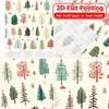 Set Of 2 Flat Printing Curtains Without Rod Christmas Tree Decor Holiday New Year Printed Prints Curtain Sheer Made Polyester