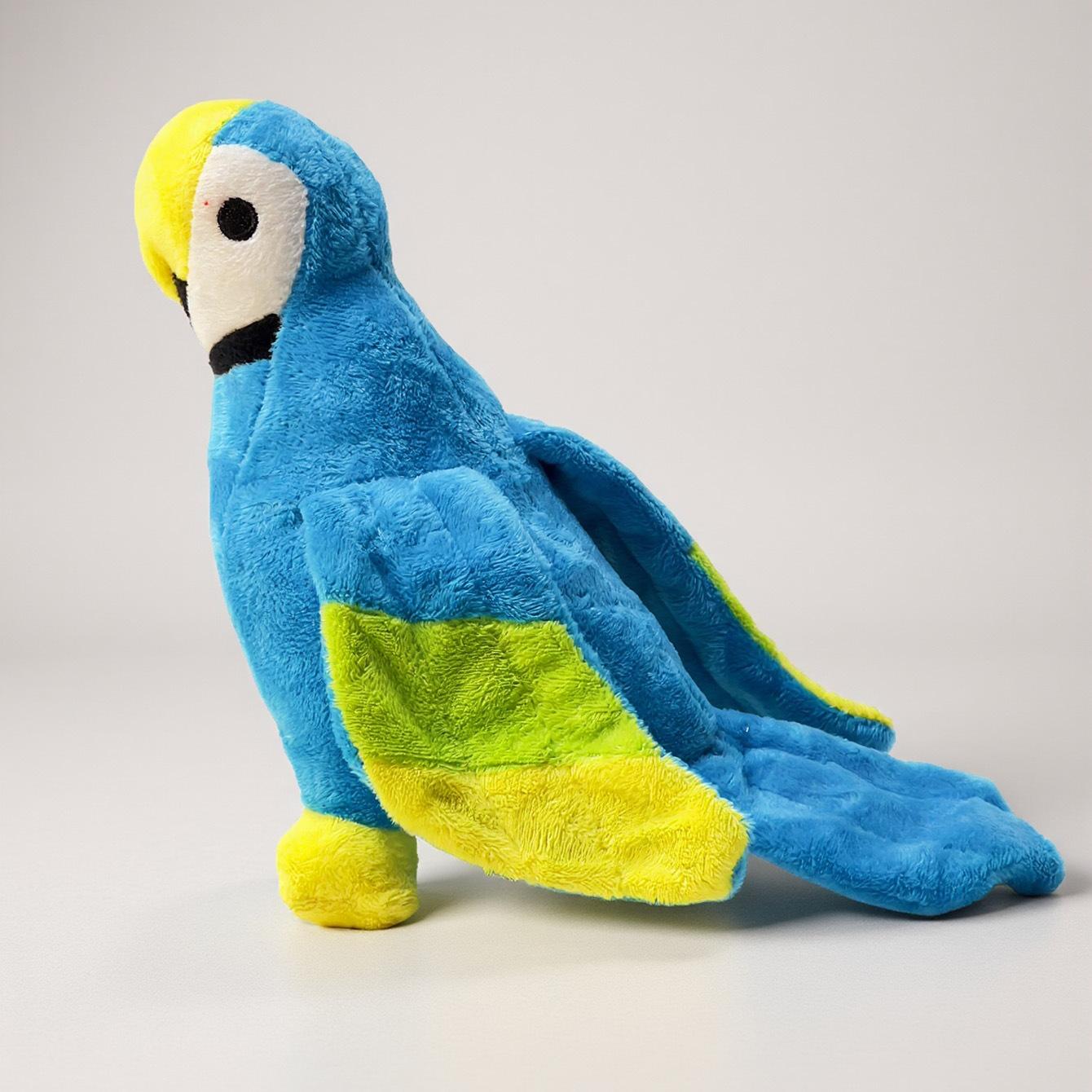 

Реалистичная плюшевая игрушка-попугай со пищалкой для собак - Жевательная молярная интерактивная игрушка для питомца, средство от скуки, принадлежности для тренировки самостоятельной игры для щенков синий