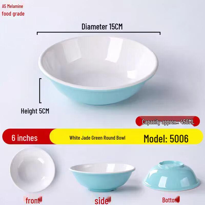 Melamine Imitation Porcelain Round Noodle Bowl