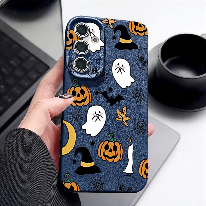 Cartoon Kürbis Weiche TPU Handyhülle Für Samsung Galaxy S25 S24 S22 Ultra S23 S24 FE A17 A56 A16 A36 A26 A55 A15 A25 A54 5G Stoßfestes Silikonleder