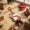 Handmade Wooden Ornaments Christmas Tree Ornaments, 2D Stocking House Shaped Photo Frame Hanging Personalized Frames Decor, Xmas Ornament for