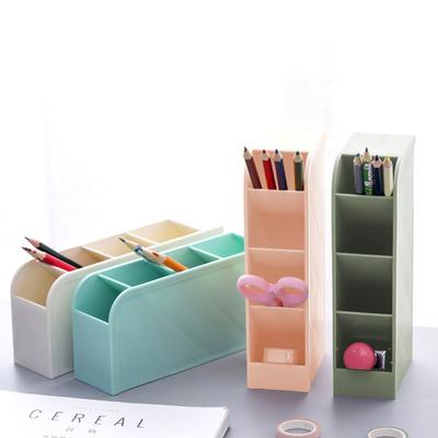 Porte-stylo incliné à quatre compartiments Rangement de bureau Porte-stylo Compact et multifonctionnel