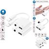 Iphone Headphone Adapter Charger 2 In 1 High-quality Tpe Wire Lightweight And Portable
