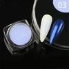 1Bottle White Chrome Pearl Nail Powder Shine Glitter Shell Auroras Nail Dust Mirror Effect Pigment Manicure Nail Art Decoration