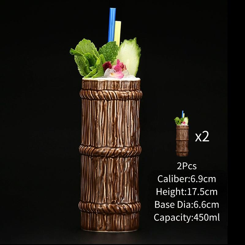 Tazza Tiki Tazze da Cocktail Hawaiane Tazza Divertente in Ceramica Creativa Tazze Tiki Tazza da Birra per Bevande Tazza da Vino Strumenti per Bar Regalo per Amici