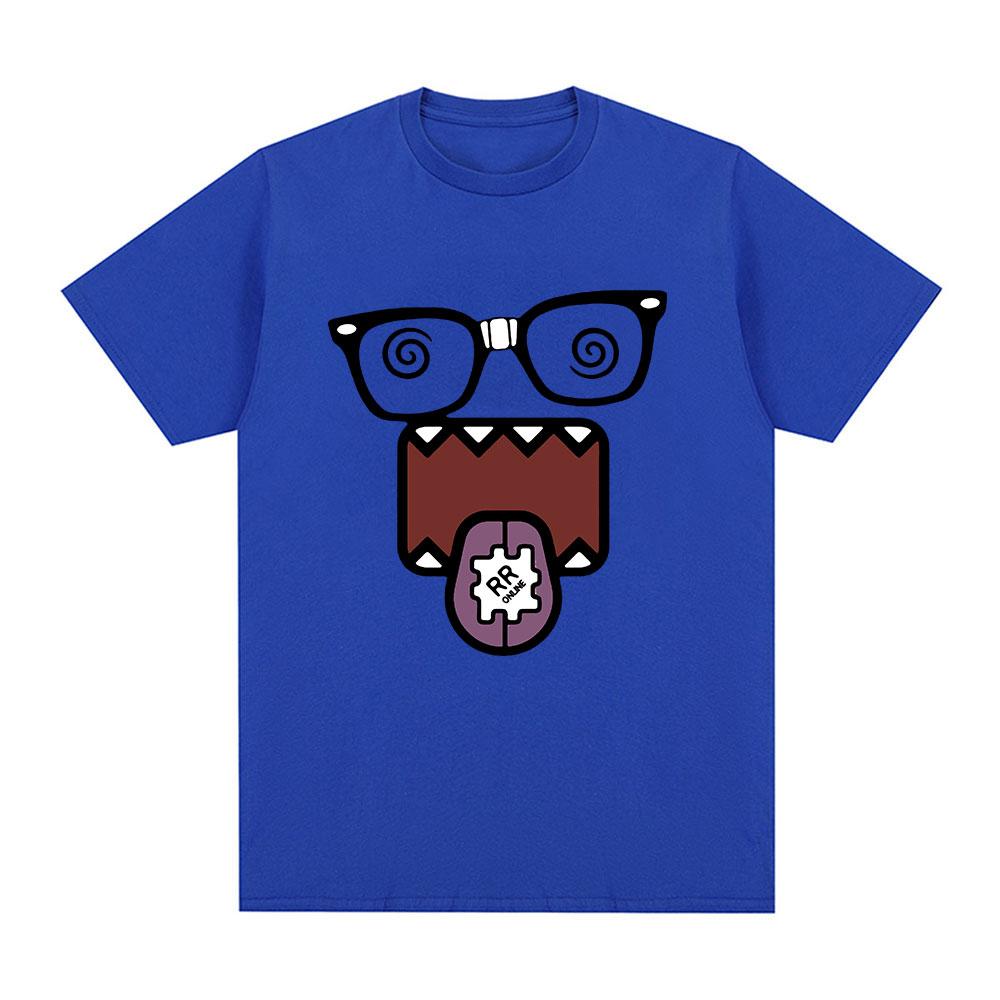 Domo Kun Funny Meme T Shirts Men's Women Clothing Cotton Casual T-Shirts Vintage Short Sleeve Oversized T-shirt Tops Streetwear