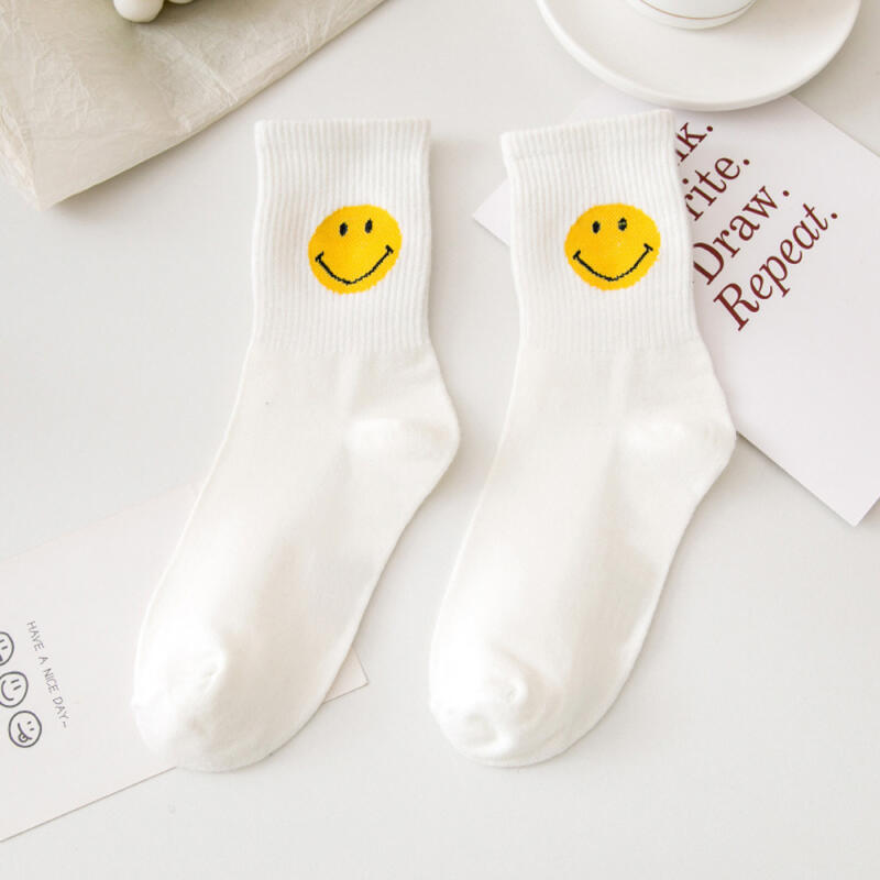 Smile Character Fashion Daily Basic Socks 5-Piece Set