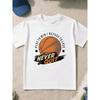 Kids Youth Basketball Motivational Text Distressed Brushstroke Print Crewneck Tee
