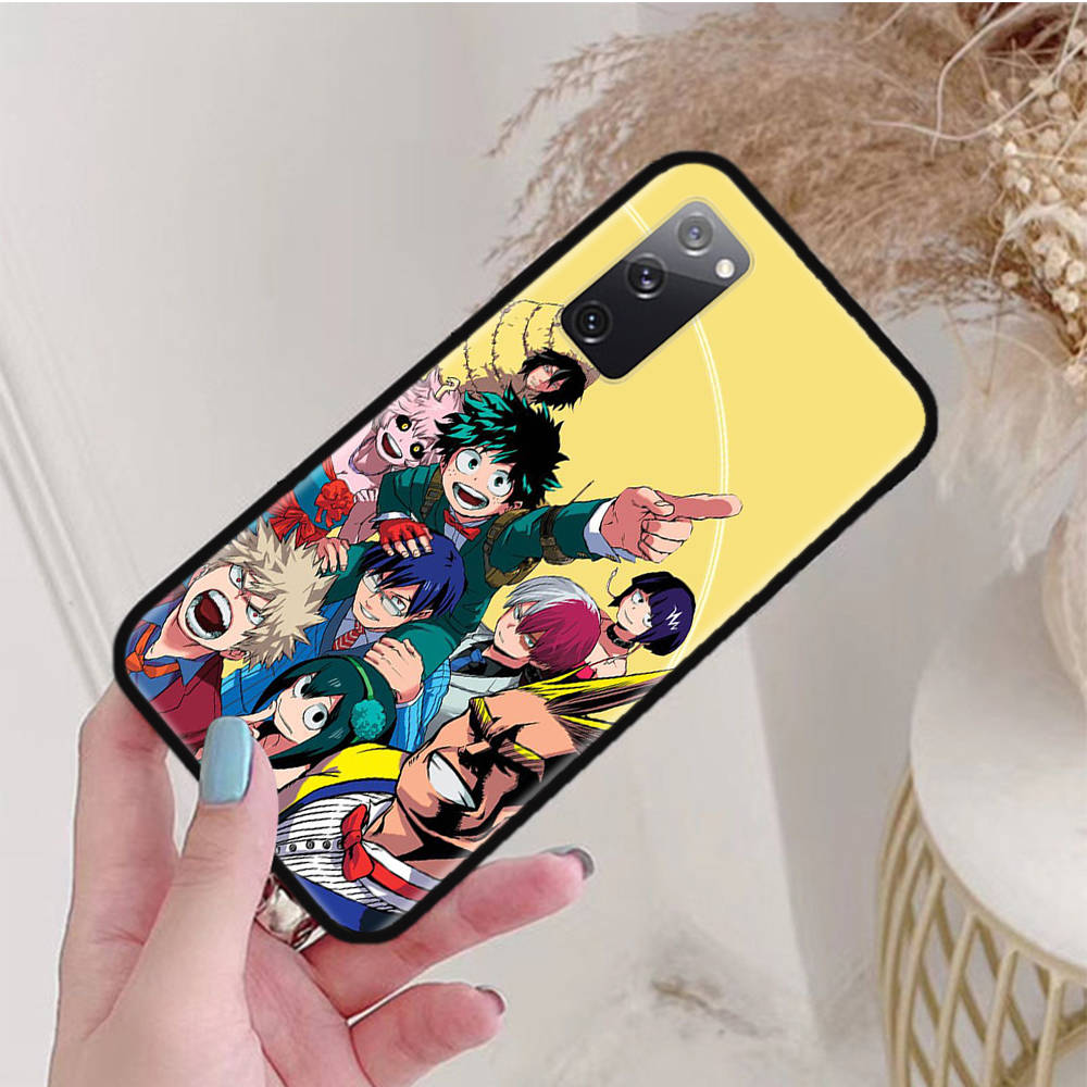 Black Case for Xiaomi Poco X6 X4 M5 M6 F5 F6 C65 C55 C50 C51 C40 Pro Redmi 14C A3X 13C 12C 11T 10A 9C Note 7 6 8A Plus W-49 My Hero Academia