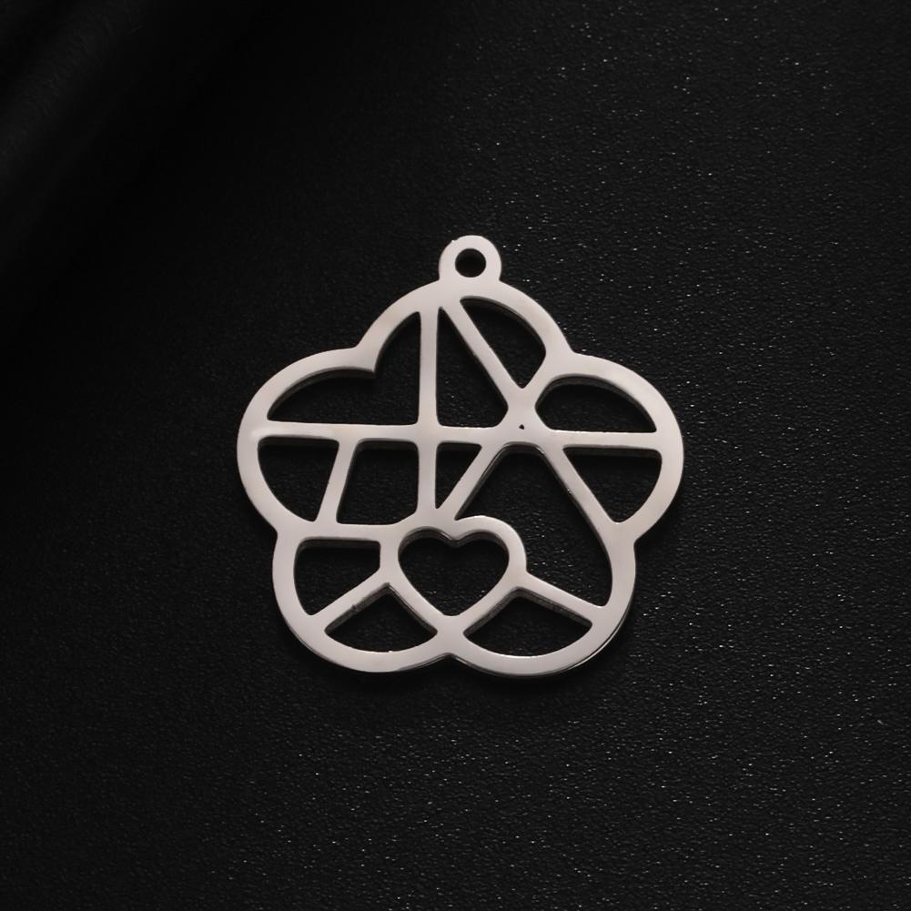Teamer 5pcs Fashion Charms for Jewelry Making Stainless Steel Charm Pendant DIY Bracelets Necklace Jewelry Accessories Wholesale