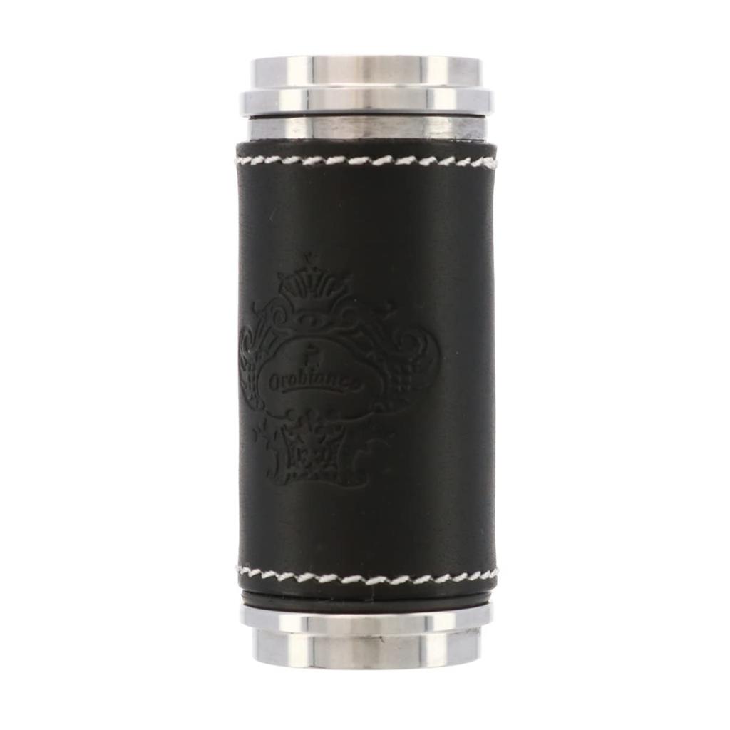Orobianco Portable Ashtray, Stylish, Genuine Leather, Men's, ORA-001, Made in Japan, Orobianco Cowhide Leather Ashtray, Black