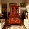 Bebek Evi Yemek Dolabı Cam Kapılı Vintage Dolap Geleneksel