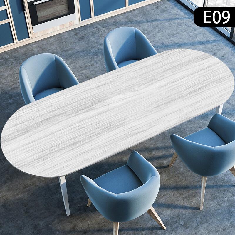 1PC Waterproof Oval Elastic Tablecloth Wooden Plank Texture Style Dining TableCloth Kitchen Dining Wedding Party Decoration