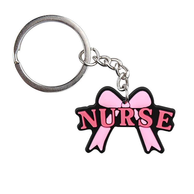 10Pz Portachiavi Medico Stetoscopio Uniforme da Infermiera Per Infermiera Medico Portachiavi Donne Uomini Moda Accessori Chiavi Medici Regalo per Amici