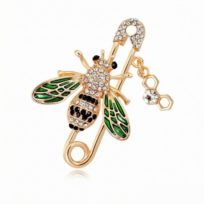 Decorative Insect Brooch Pin with Alloy Body for Coat Lapel Cardigan and Bag Accent, Single Jewelry Accessory Wear
