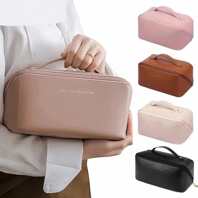 1PC PU Pillow Cosmetic Bag Large Capacity Cosmetic Storage Bag Convenient Travel Wash Bag