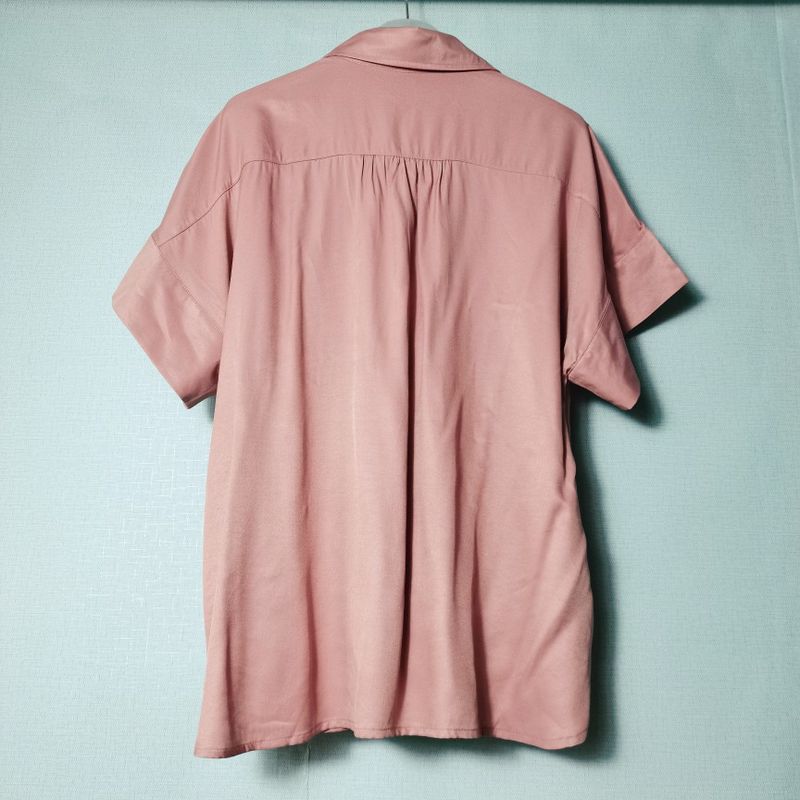 Japanese Single Tail Goods Tencel Short-Sleeved Shirt Women's Lace-up Waist-Controlled Slimming Western Style Top Stylish Niche Style Summer Wear