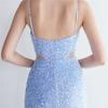Vestido longo de lantejoulas para festa, vestido noturno para banquete, vestidos de noite