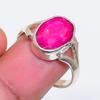 Natural Ruby(Simulated) Gemstone 925 Sterling Silver Jewelry Ring Size 7 ZS-1839