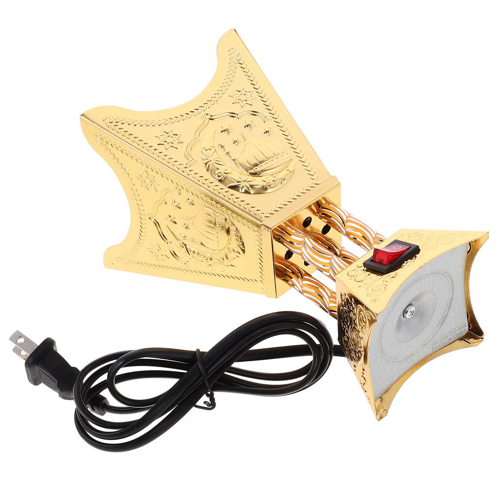 Electric Incense Burner Desktop Plug-In Metal Aroma Burner For Home Decor Middle Eastern Style Tabletop Censer Holder