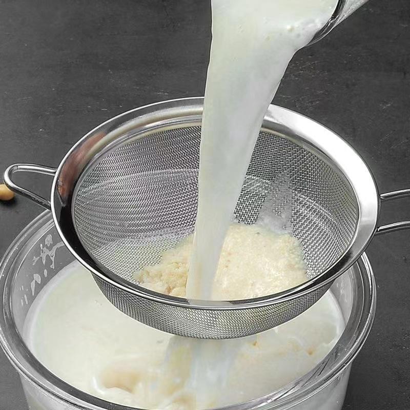 1/3/4Pcs/Set Stainless Steel Wire Fine Mesh Oil Strainer Flour Colander Sieve Sifter Pastry Baking Tools Kitchen Accessories