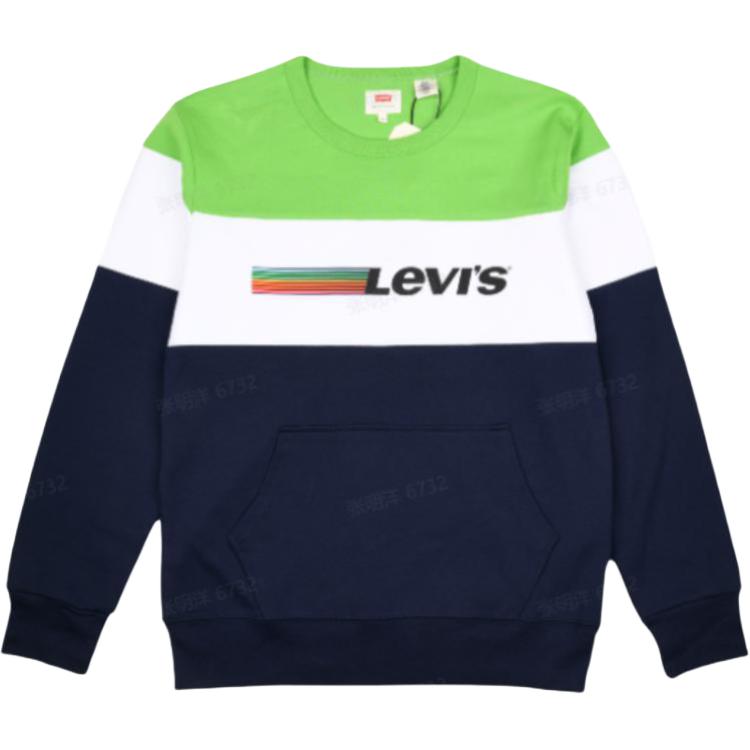Levi's Sweatshirts Men's Green Crew Neck Moderate Straight Fit 85581-0000