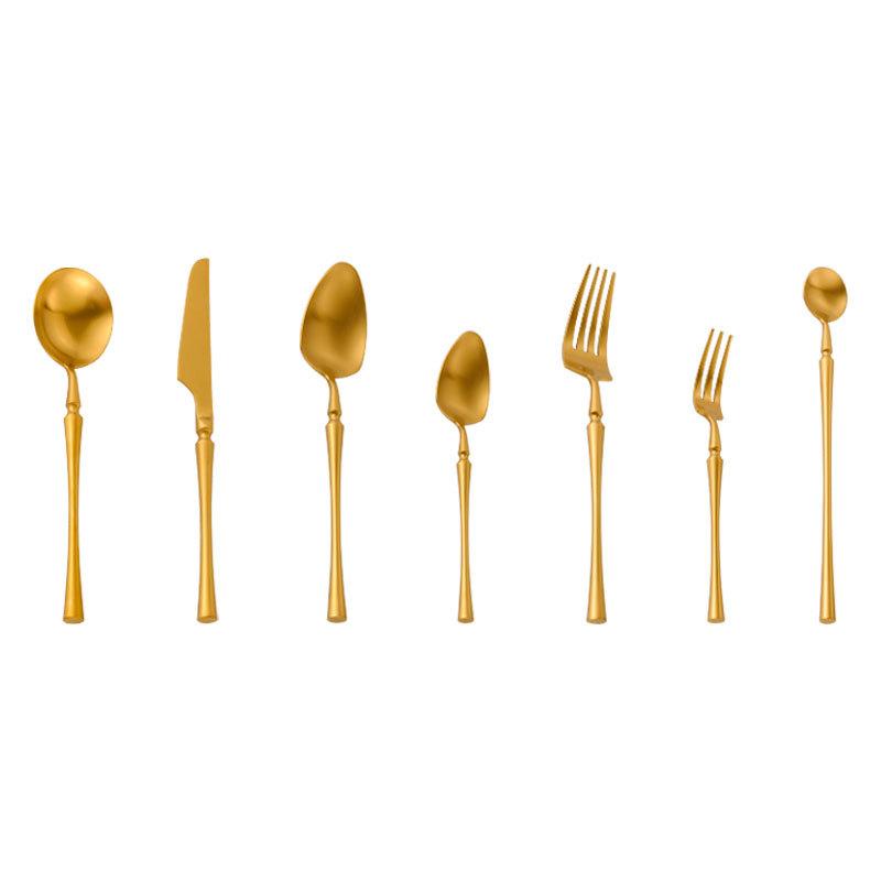 304 stainless steel knife, fork, spoon, western tableware, dessert spoon, fork, steak knife and fork set, small waist French knife and fork.