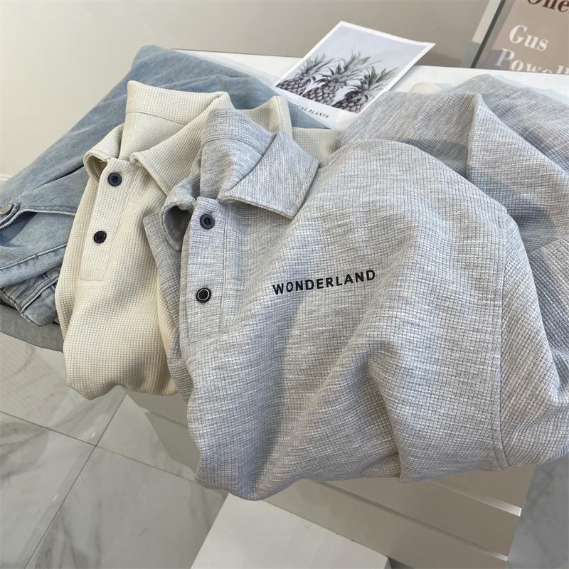 Retro Long Sleeve Polo Sweatshirt: Versatile, Casual French Influencer Style for Spring & Autumn