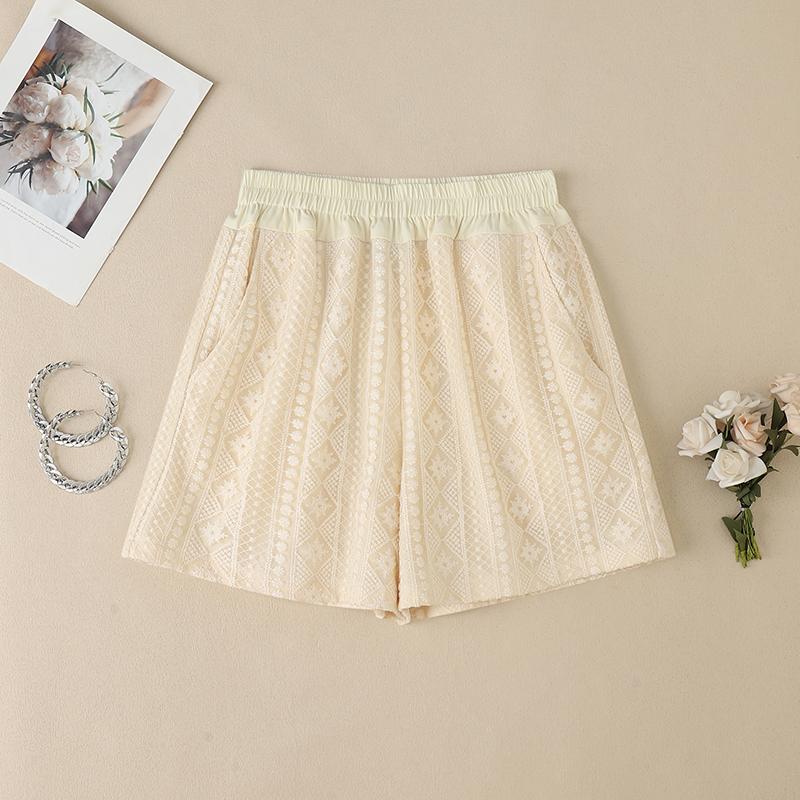 

ZANZEA Женские летние повседневные свободные кружевные шорты с эластичной талией L