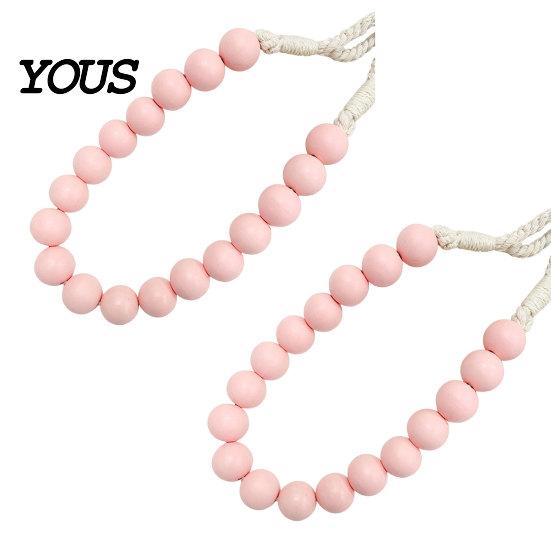 Decorative Curtain Clips 2Pcs Wood Bead Tiebacks, Holdbacks for Thin or Thick Window Draperies, Wall Damage Free Tiebacks Boho Farmhouse Tie