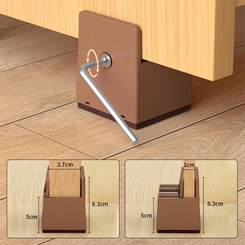 5/10CM Adjustable Chair Feet Riser Screw Clamp 2 4 Inch Height Heavy Duty Sofa Tables Bed Furniture Risers With Screw Clamp 4Pcs