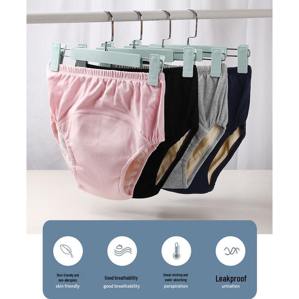 Unisex Pure Cotton Incontinence & Leak-Proof Underwear for Elderly and Menstrual Use
