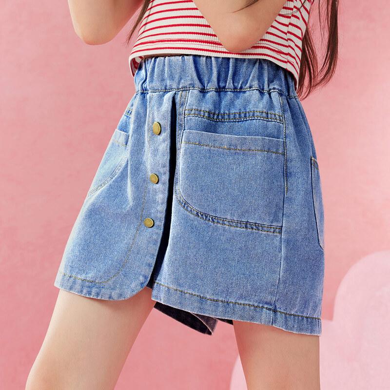 Xiaohu Parti Girls' Summer Denim Skort
