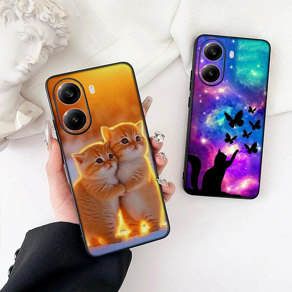 Cartoon Kitten Cat Meow Anime Phone Case for Xiaomi Poco C85 C65 C75 X7 X6 M6 M8 F7 F8 Ultra F6 Pro Cover Casing
