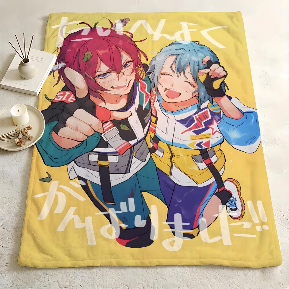 Anime E-Ensemble S-Stars Throw Flannel Blanket Skin Soft Suitable for Sofa Living Room Bed Travel and Gifts