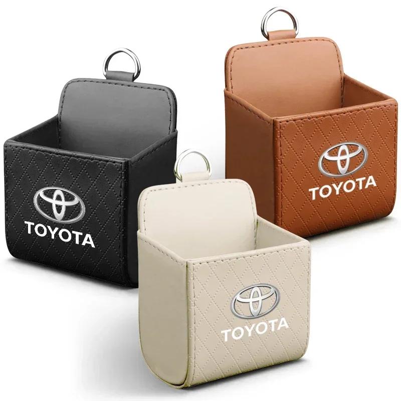 Car Interior Storage Bag Air Outlet Debris Bag Hanging Organizer Box For Toyota Chr Corolla Yaris Rav4 E150 E120 Land Cruiser