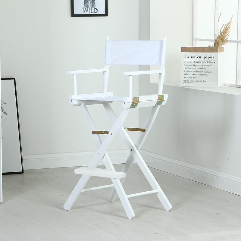 Klappbarer Regiestuhl aus Massivholz mit Segeltuchsitz und -lehne: Ideal für Bar, Büro, Make-up, Angeln, Outdoor und Freizeit.