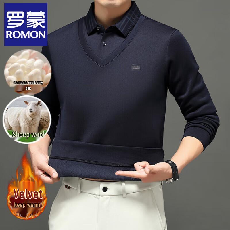 Swetry męskie z kołnierzykiem koszulowym Luo Meng