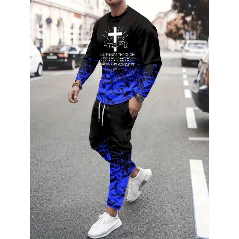 Herrenanzug, 3D-Druck, O-Ausschnitt, Kurzarmshorts, Lässig, Leichtes Oberteil, Sportbekleidung, Lässig, Große Größe, Mode