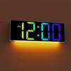 Used 12-inch Large Screen Digital Wall Clock with Remote Control, Automatic Dimming, RGB Color, Night Light Function, Perfect for Classrooms, Living
