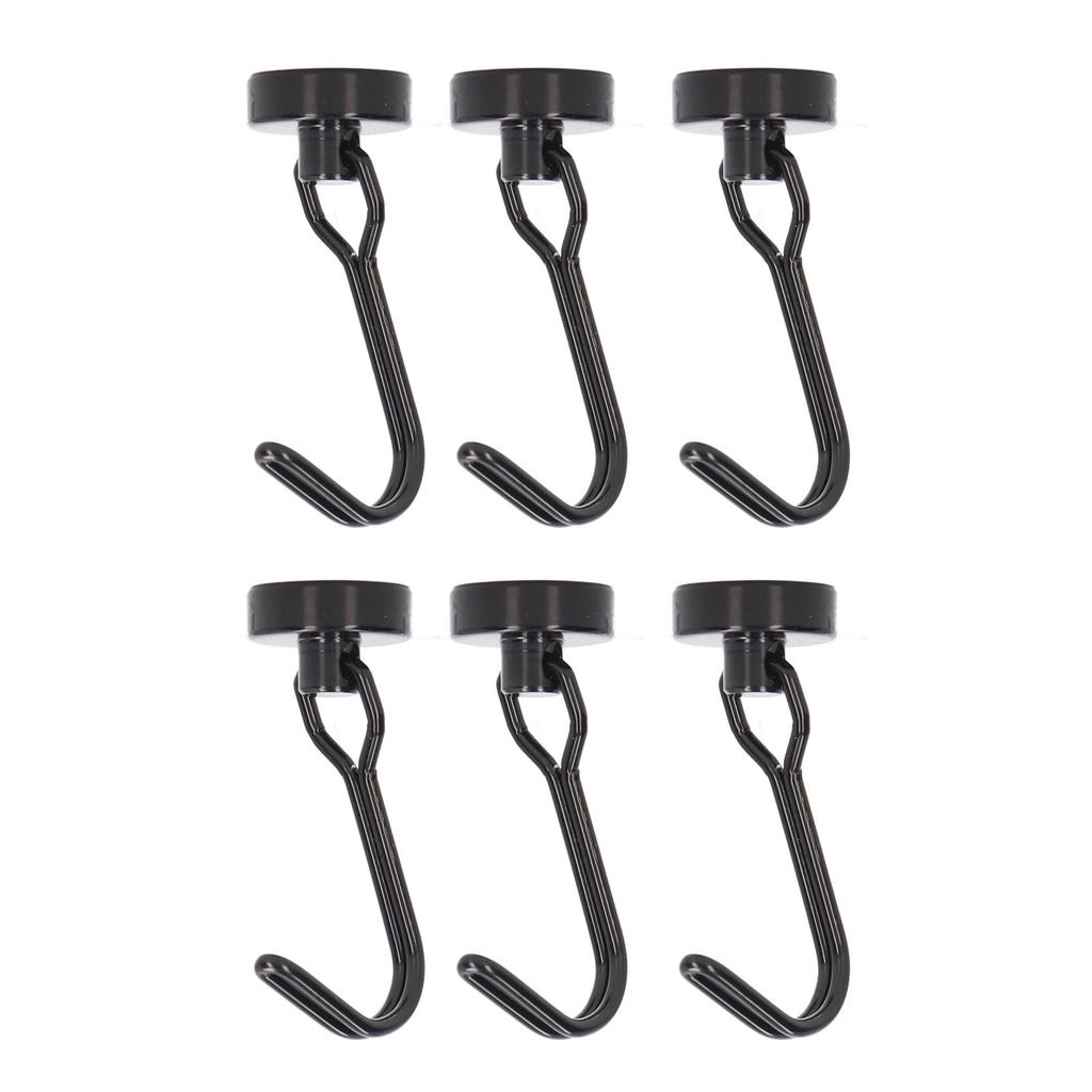 6 Stück Schwenkbare Magnethaken Klein Leicht Stabil Hakenleiste zur Organisation Installation 0 bis 5KG