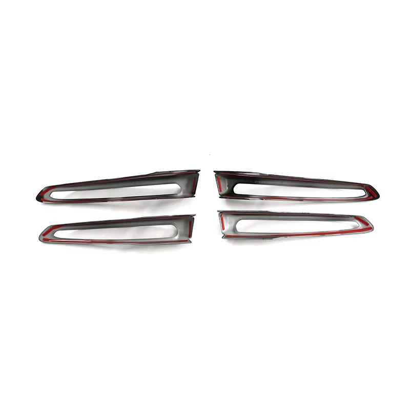 For BYD Song Plus DM-i Seal U Sealion 6 -2025 4Pcs Carbon Black Front Fog Light Lamp Cover Trim ABS Exterior Accessories