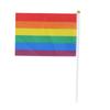 24Sets Mini Pride Flags Color Lasting Small Lightweight Gay Pride Flags for Festival Party Holiday Parading Decorations