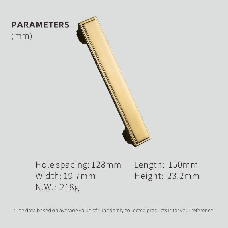 Dooroom Brass Furniture Handles Modern American Shiny Gold PVD Pulls Wardrobe Dresser Cupboard Cabinet Drawer Show Box Knobs