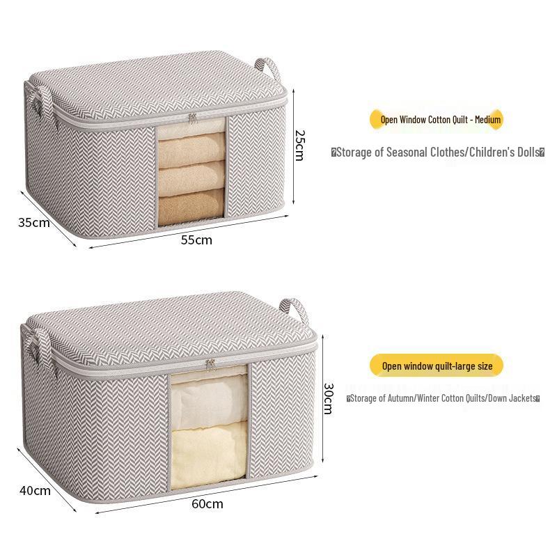 Staubdichte Vlies-Organizer-Tasche für Decken und Kleidung mit Schlossmuster