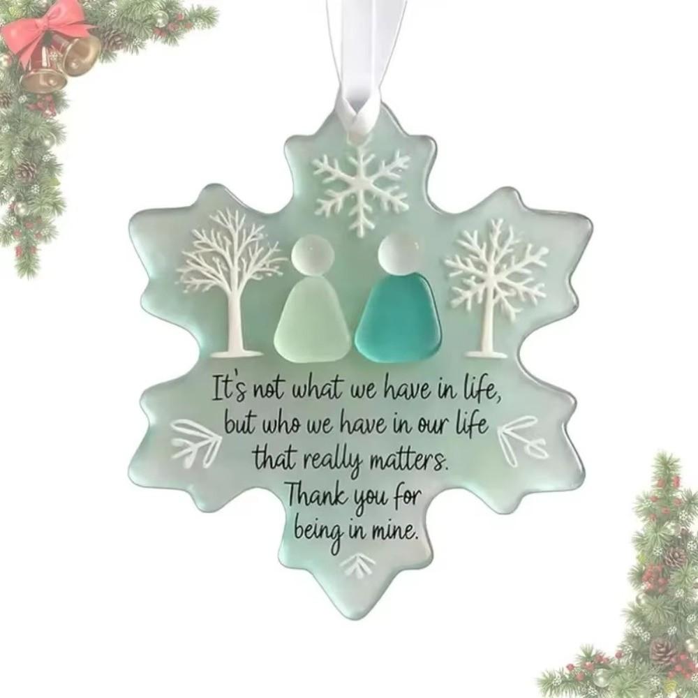 Handmade Xmas Hanging Decor Reusable Christmas Ornaments Snowflake Ornament  New Year Party Decor
