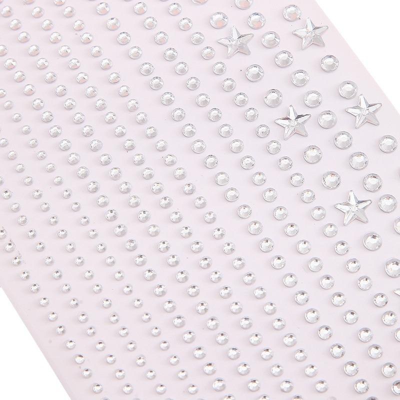 Mini Rhinestone Eye & Face Makeup Stickers - Flash Diamond Decoration for Stage and Party