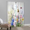 2pcs   Popular Curtain Panels  print Art Deco Floral & Butterfly 100% Polyester (without rod) Outdoor Decorations Use for