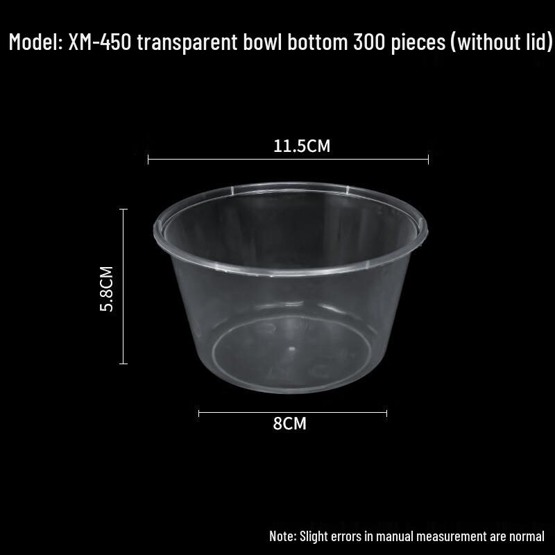 Lidless Disposable Round Plastic Food Container
